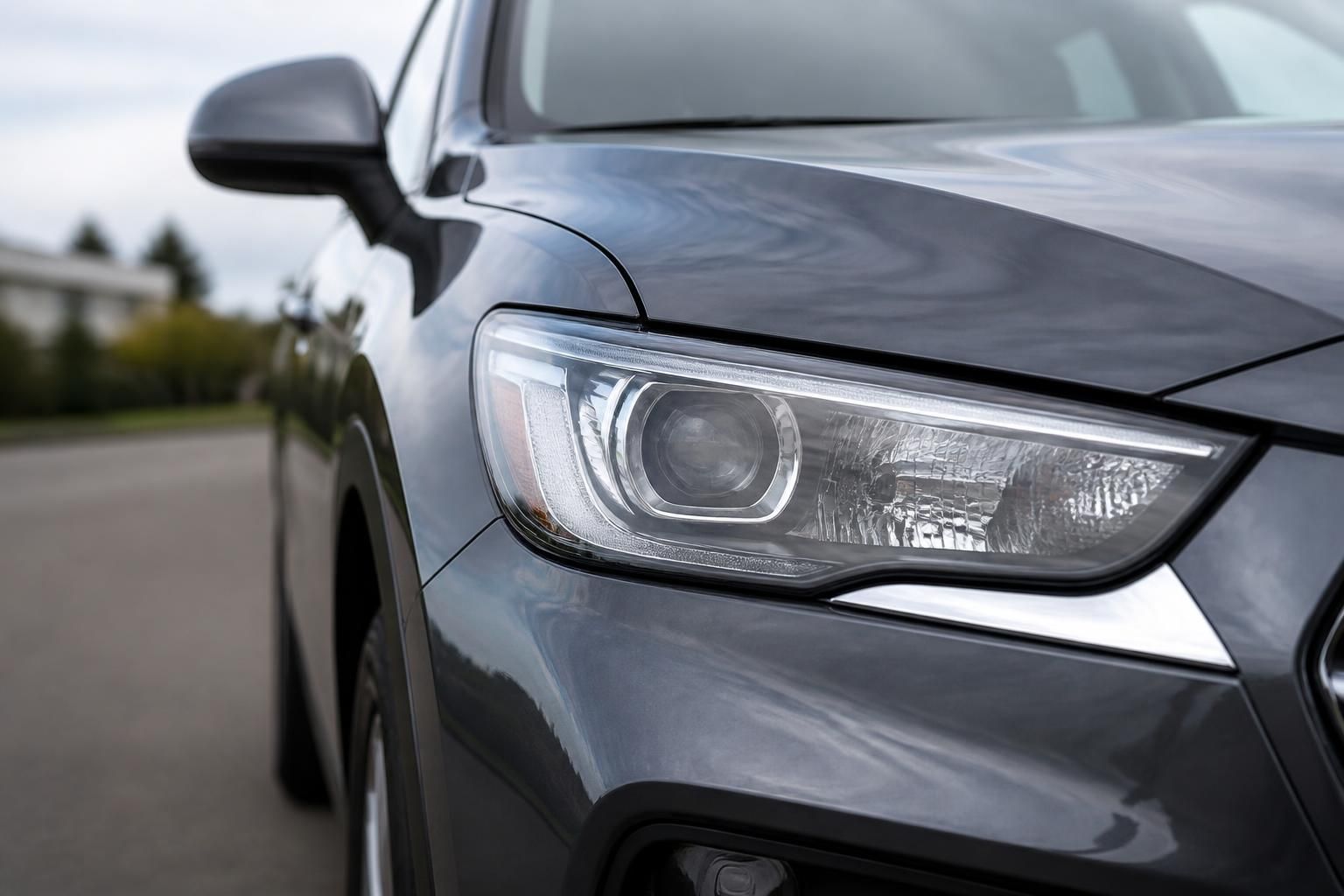 A freshly detailed car exterior with a clean reflective finish