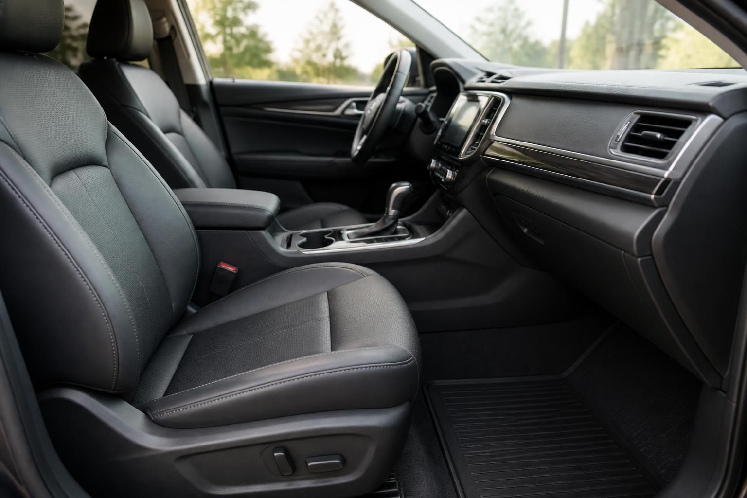 A spotless car interior after professional detailing